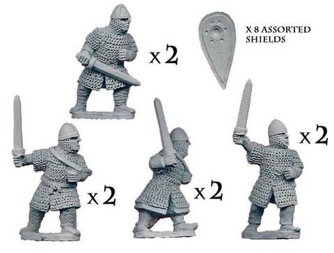 Dismounted Norman Knights with Swords