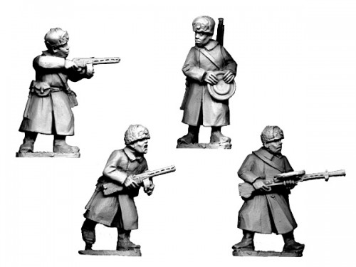 Russian Infantry SMGs & LMGs in  Fur Hats